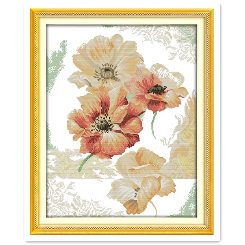 Chinese Rose DMC embroidery floss joy sunday cross stitch Home Decor kit mezzo punto Counted Cross Stitch Patterns Kits | Дом и сад