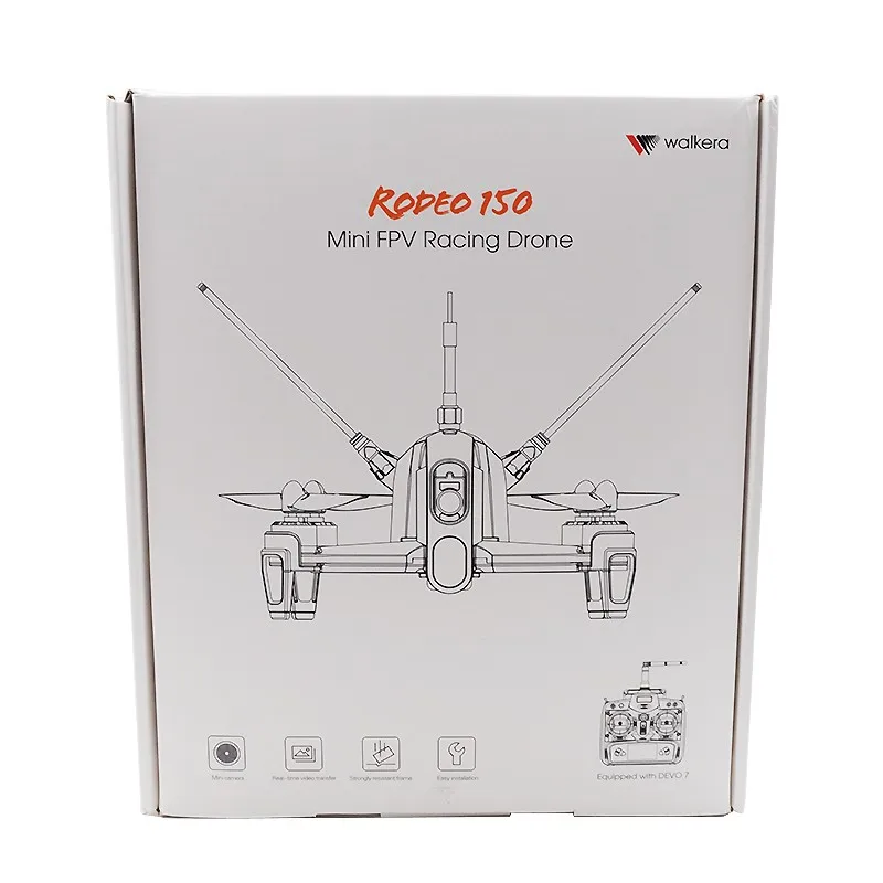 Walkera Rodeo 150 Devo7 Remote Control FPV Racing Drone With Camera 600TVL Goggle 4 Glasses Camera Vs DJI Phantom 4 Fast Ship