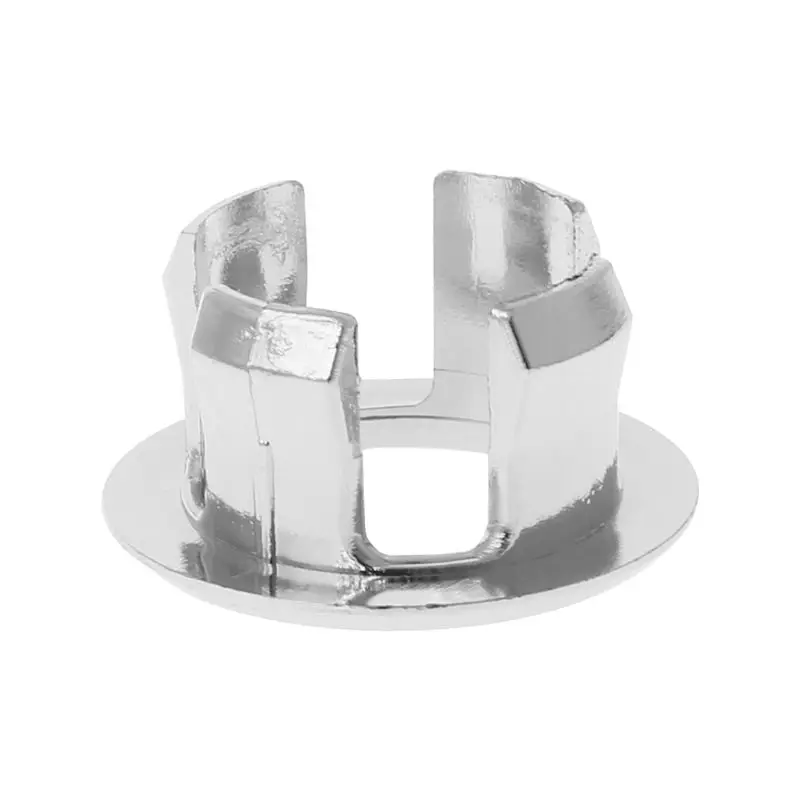 6-Pack Black Sink Overflow Trim Rings – Plastic Overflow Hole Covers For Bathroom & Kitchen Sinks, Easy Snap-In Fit