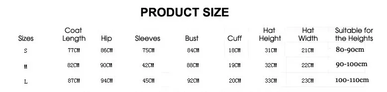 Kids Raincoat Size