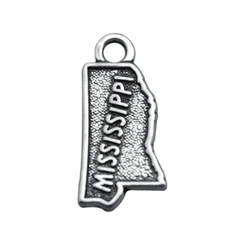

my shape 30pcs MIssissippi State Map elephant Charms pendants for jewelry making