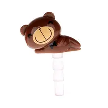 Пылезащитный колпачок для наушников 3,5 мм с медведем, пылезащитный колпачок для наушников