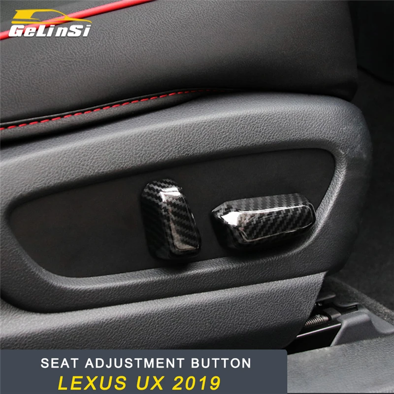 

GELINSI Seat Adjustment Button Switch Panel Cover Trim Frame Sticker Interior Accessories for Lexus UX 2019 Car Styling
