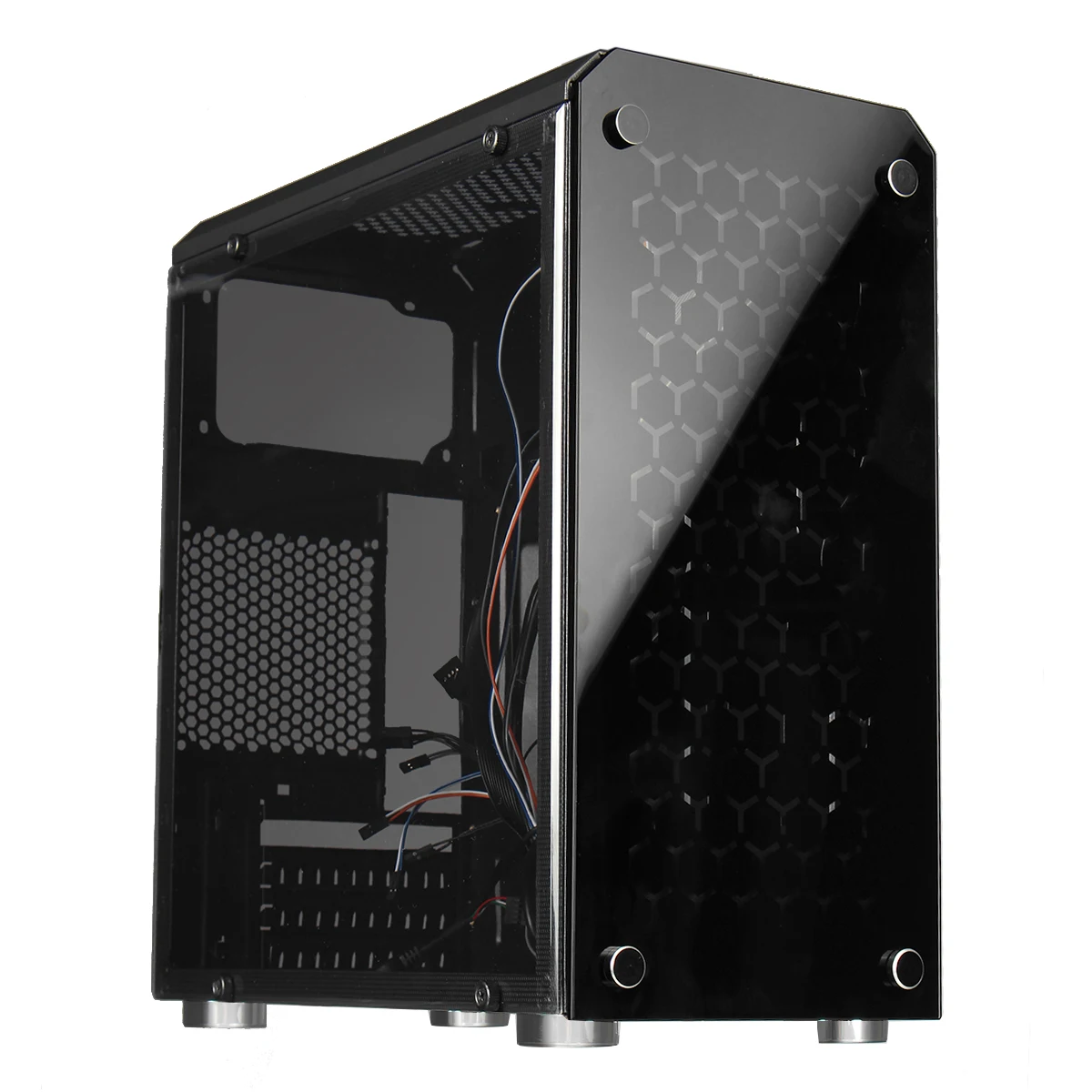 Pro Gaming Computer ATX PC Case Chassis USB 3.0 + 3 Blue Glowing Cooling Fans Computer Cases & Towers Computer Components Pro Gaming Computer ATX PC Case Chassis USB 3.0 + 3 Blue Glowing Cooling Fans Computer Cases & Towers Computer Components