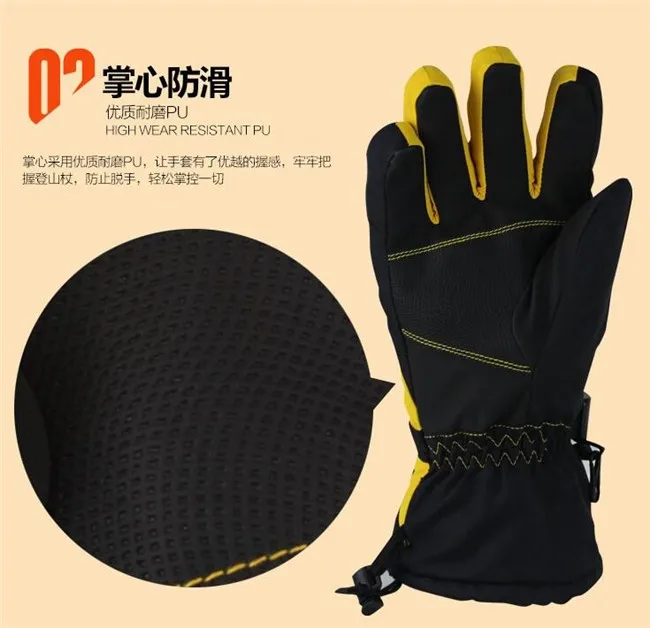 Умные перчатки с электрическим подогревом, 4000 мА/ч, водонепроницаемые Li-battery двусторонние Самонагревающиеся лыжные перчатки с 4 пальцами/ладонями/ручной спинкой, 3 шестерни ЕС