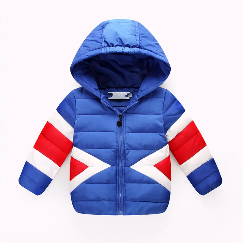 Детская одежда зимняя куртка-пуховик для мальчиков, кофты унисекс с капюшоном, Детская верхняя одежда на утином пуху 80%, утепленные пуховики и парки