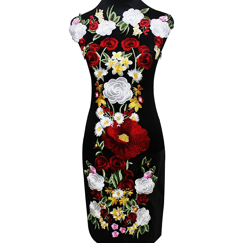 Large patches lace fabric embroidery patches lace applique motifs