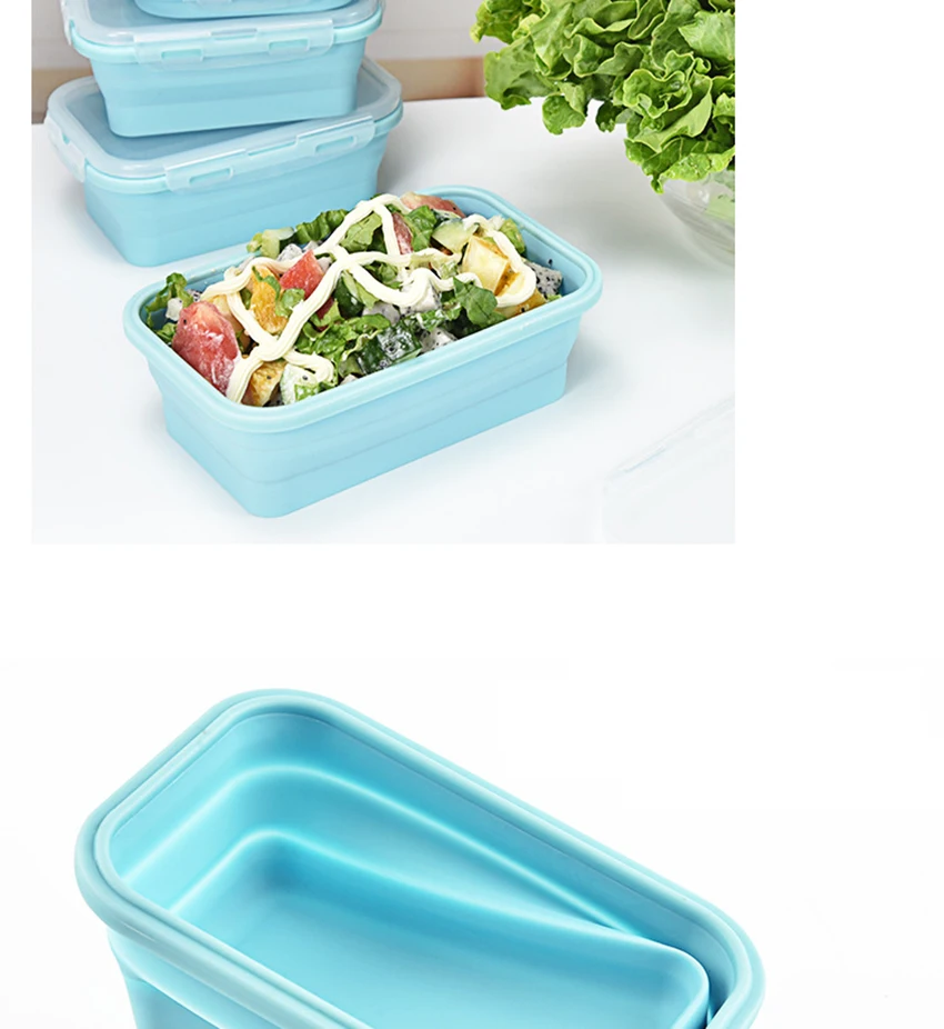 LIYIMENG Silicone Folding Lunch Box Eco-Friendly Matetial Portable Bowl For Picnic Office Workers School27