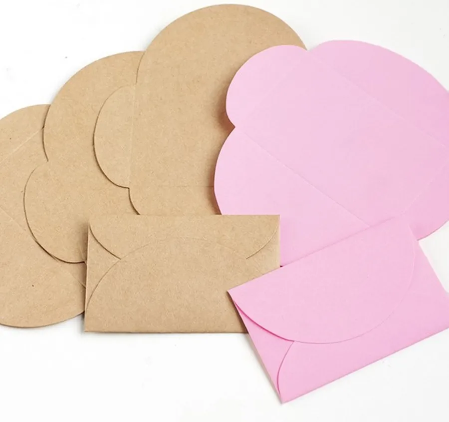 New 2 colors Vintage Romantic series Kraft Paper mini Envelope DIY Gift