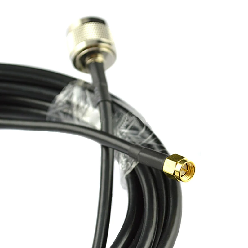 LMR195 Silver N FEMALE BULKHEAD to N MALE Coax RF Cable USA Lot