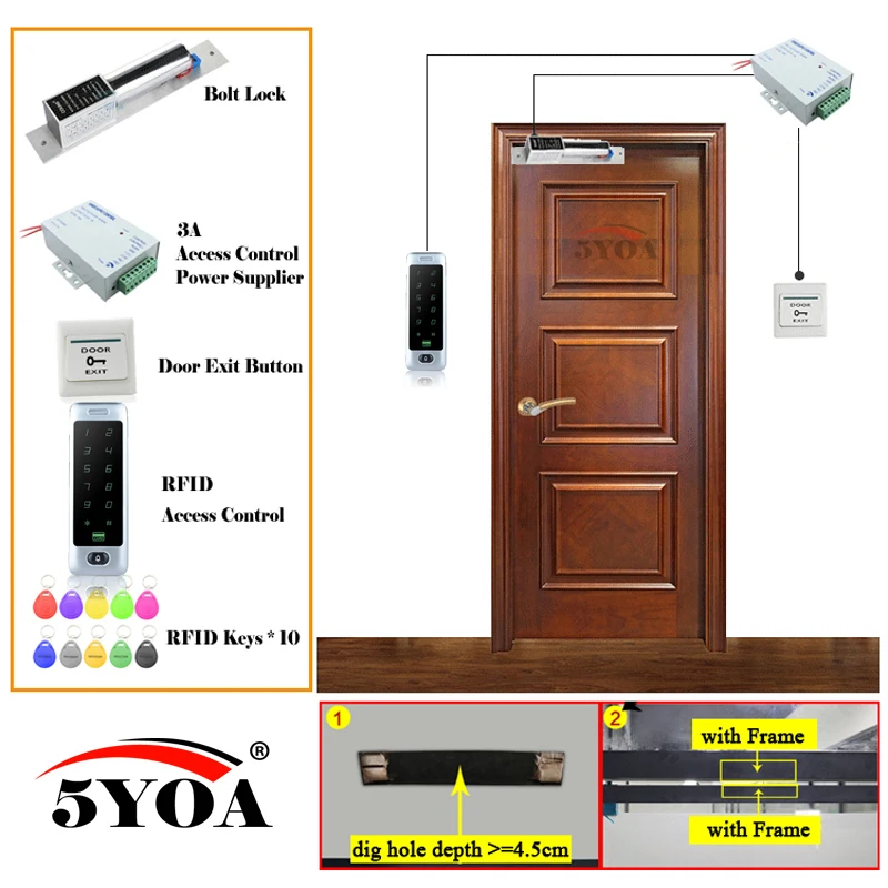 Железная Водонепроницаемая RFID система контроля доступа, умный дверной замок, безопасный комплект, электронный Открыватель ворот, домашний гаражный набор, электро-магнитный