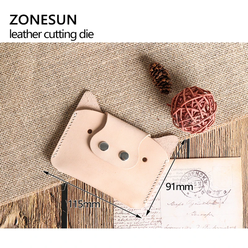 ZONESUN под заказ кожа в форме свиньи сделай сам деревянная искусственная штамповка