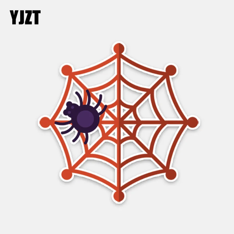 

YJZT 9*8.8CM Red Spider Web Decor Car Stickers Personality Decoration Motorcycle 11A0544