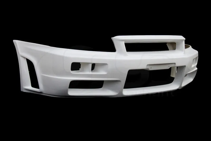 1999-2000 Nissan Skyline R34 GTT 2D 4D GTR-Style Front Bumper FRP (6)