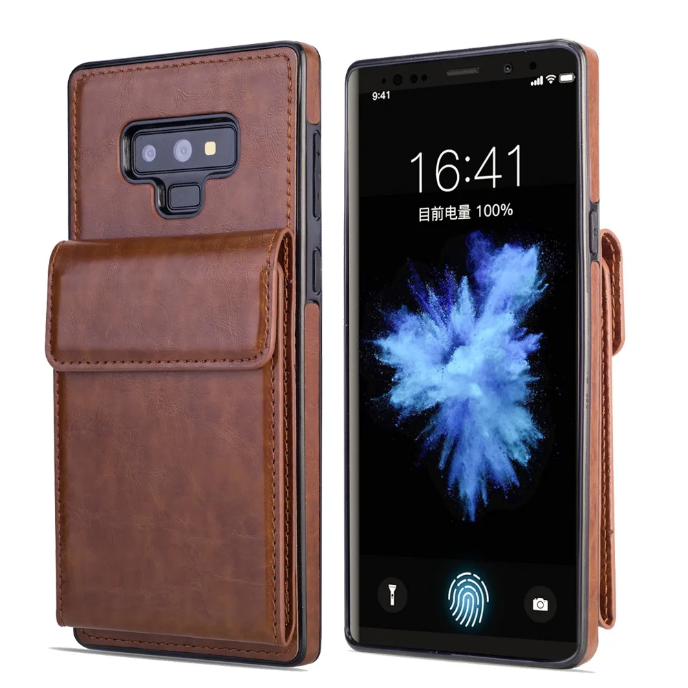 5 цветов для samsung Galaxy Note 9 кошелек сумка для samsung Note9 задняя крышка чехол с карманом для карт Kickstand