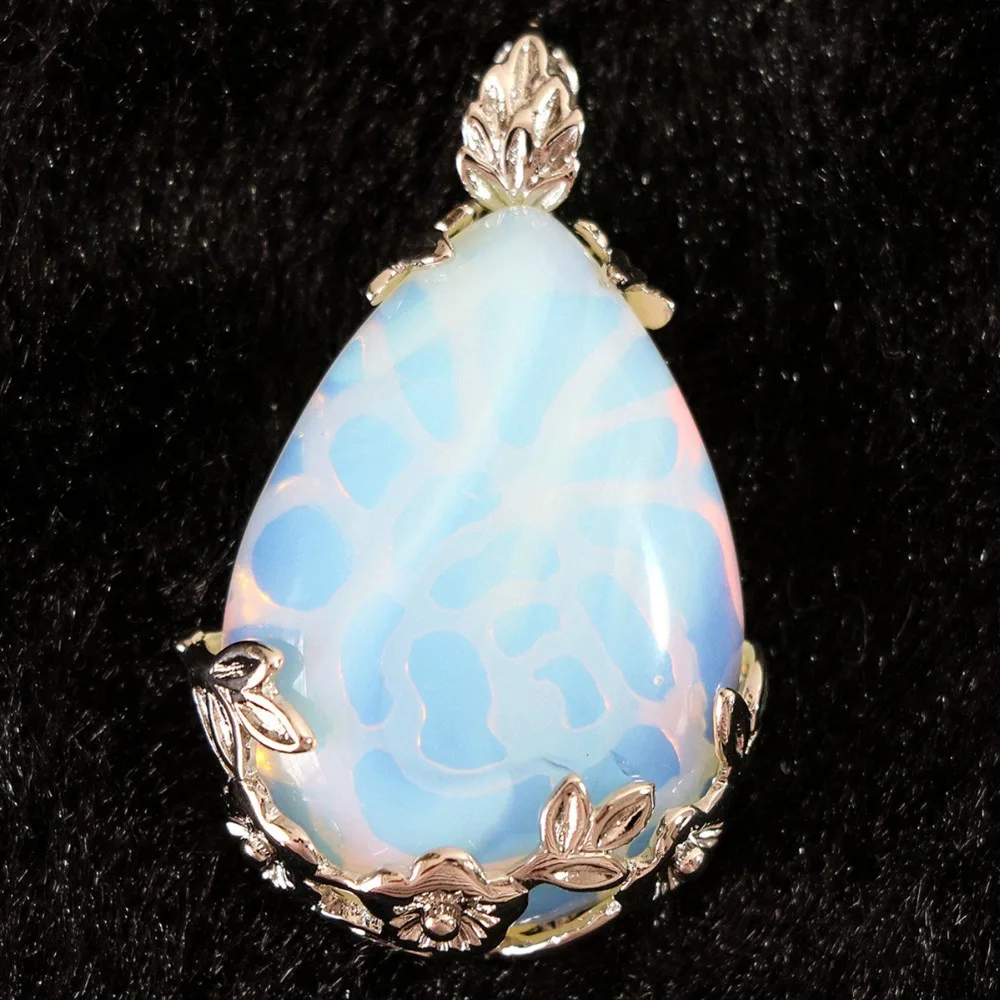Popular opal stone 27x30mm teardrop best sale diy fashion jewelry