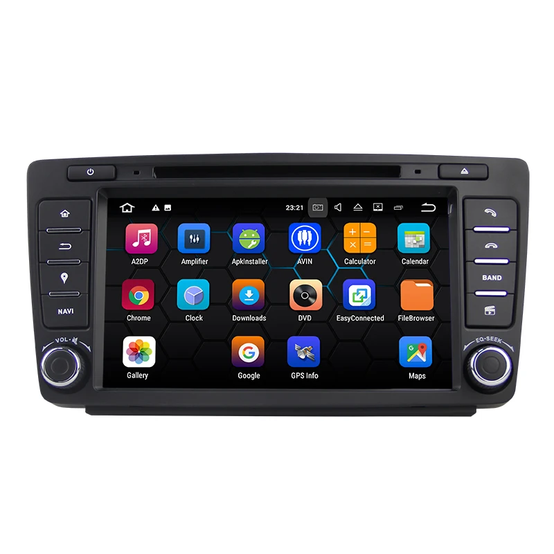 Best 2 Din Android 8.1 8.0 8 Inch CAR DVD for Skoda Octavia 2 4G+32G 2009-2013 Gps Navigation Wifi Bluetooth head unit autoradio wifi 1