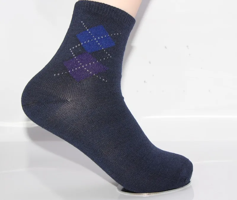 Лидер продаж Новый Лето Осень Классические носки для мужчин двусторонний ромб качество 5 цветов хлопок полиэстер установлены дышащи