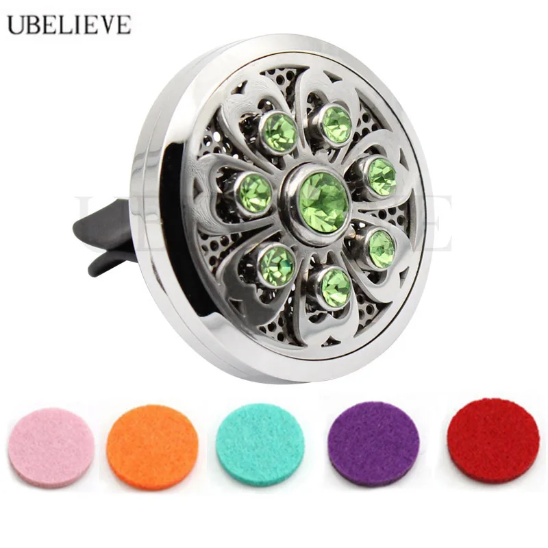 Newest 38mm Car Diffuser Essential Oils Vent Clip Stainless Steel