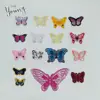 Año 2022 mariposa de moda patrón adhesivo de fusión en caliente de bordado apliques parches rayas bricolaje insignias de accesorios de vestir ► Foto 1/6