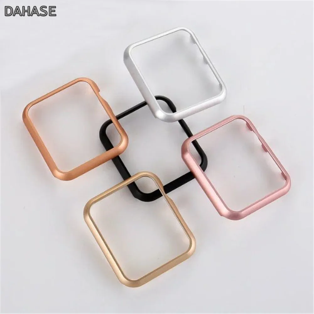 

Hard Aluminum Alloy Metal Cover For Apple Watch Case 44mm 40mm 42mm 38mm iWatch Series 5 4 3 2 1 Plating Protective Shell