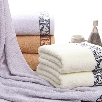 

DelCaoFen 2pcs 70*140cm 100% Cotton Solid Bath Towel Beach Towel For Adults Fast Drying Soft Thick High Absorbent Bath Towels