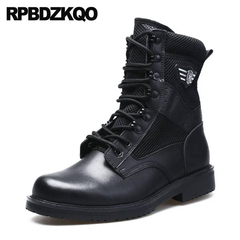 

Black Boots Tactical Combat Desert Chunky Military Designer Shoes Men High Quality Cheap Platform Big Size Plus Ankle Army Mesh