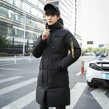 New Men Parka Winter Jacket Mens Printed Cotton Men Clothing Business Casual Men Parka Coats Thick Warm Hooded Coat
