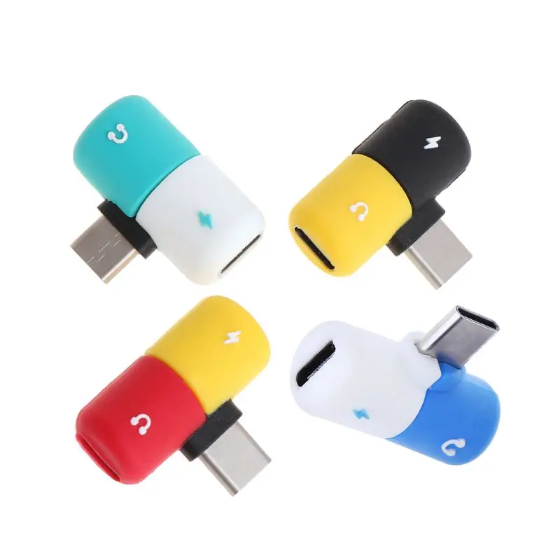 

2-in-1 Type C Charging Splitter Adapter And Headphone Head Aux Audio USB C Cable