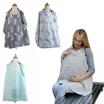 

100% Pure Cotton Breastfeeding Nursing Cover Breastfeeding Privacy Apron Baby Breastfeeding Cover Outdoors Feeding Baby Nursing