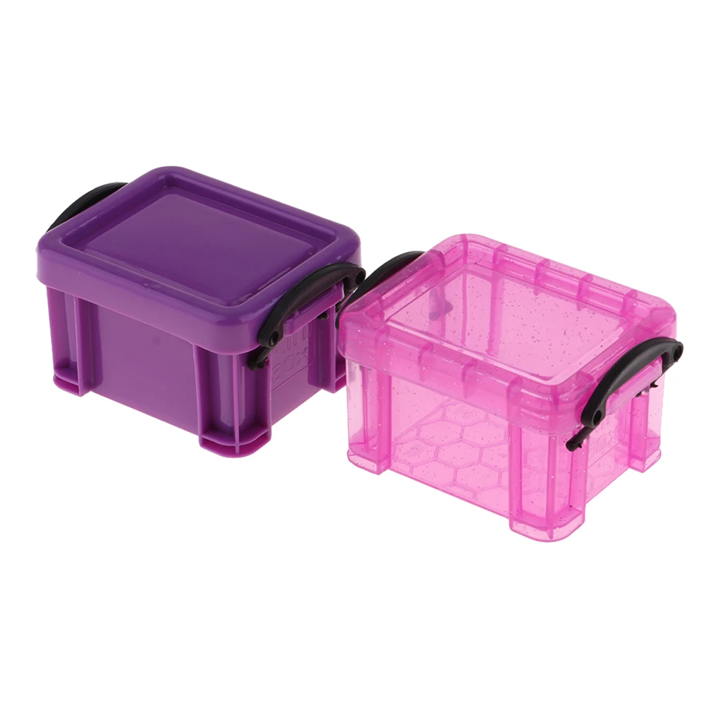 1/6 Candy Color Storage Case for 1/6 Dolls House Furniture Doll Decoration Accessory Kids Pretend Play Toys