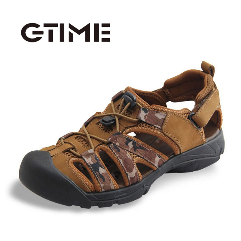 

Summer Sandals Men's PU Leather 2016 New Arrival Casual Beach Flat Slippers Soft Bottom Easy-match Men Sandals #ZH86