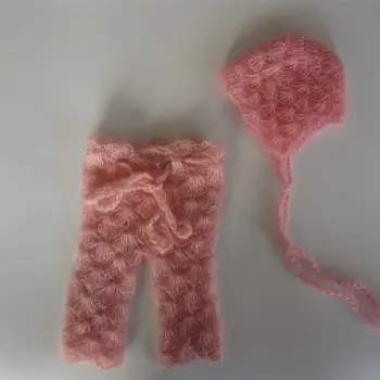 

Newborn costume photography props,baby shell pattern pants with hat for baby photography props