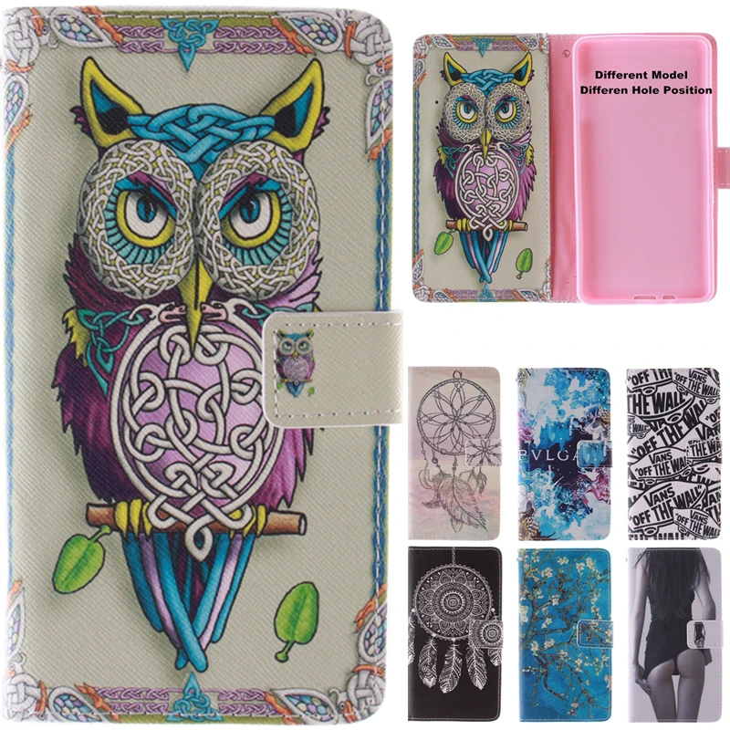 

Cute Cartoon Tiger Owl Leather Wallet Flip Funda Case For Sony Xperia Z2 Z3 Z3 Mini Compact Z4 Z4 Mini M2 M4 Aqua E1 E4 T3 Cover