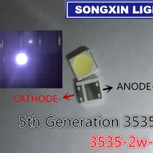 20 шт./лот для LG SMD СВЕТОДИОДНЫЙ 3535 6V холодный белый Чип-2 2W для ТВ/ЖК Подсветка ТВ приложения
