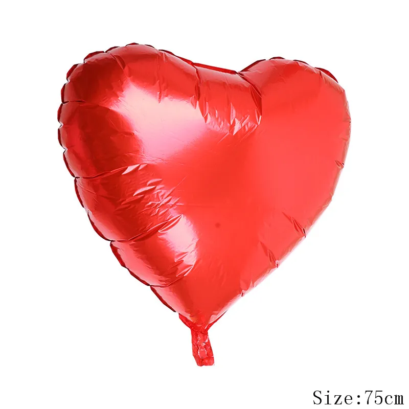 75 см-голубой, красный, розовый, золотой, воздушные шары с дизайном «сердце» Алюминий надувные ко Дню Святого Валентина шары для свадьбы и дня рождения декоративные шары для вечеринки принадлежности