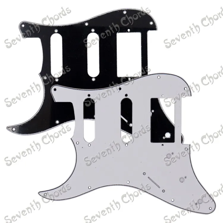 

3 Ply 11 Holes SSH Left handed Guitar Pickguard Anti-Scratch Plate For ST FD Electric Guitar - Black & White for choose