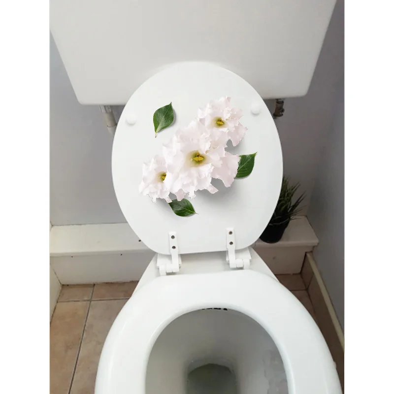 ZTTZDY 22*24 см Красивые цветы современное искусство украшение дома стены Туалет наклейки T2-0072