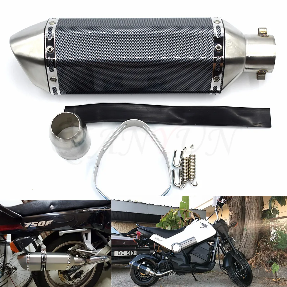 

51MM Universal Motorcycle Exhaust Pipe Moto Muffler Escape Pipe With DB Killer ATV Dirt Pit Bike For Kawasaki ER6N CB400 AK155