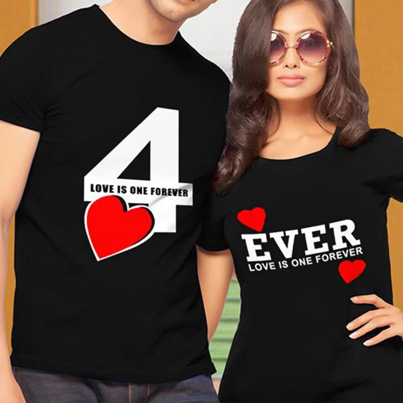 EnjoytheSpirit унисекс пара подходящая футболка Love Is One Forever 4 Ever футболка Повседневная мягкая хлопковая Футболка XS-2XL модная