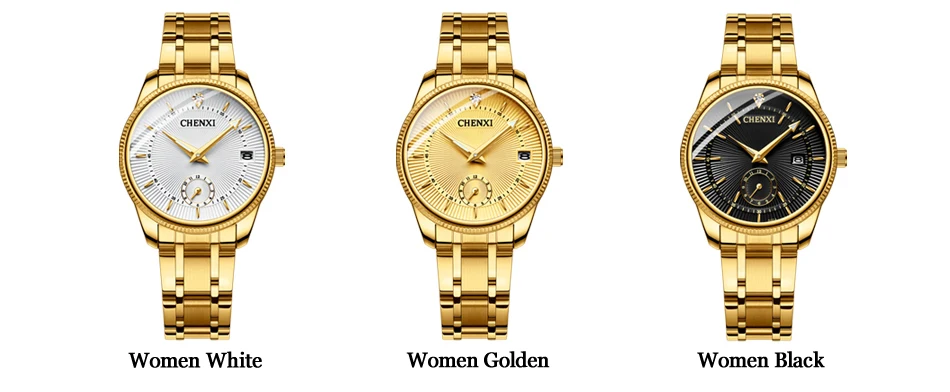 CHENXI горячие модные креативные часы для женщин и мужчин кварцевые часы золотые влюбленные наручные часы роскошные часы Брендовые Часы relojes hombre