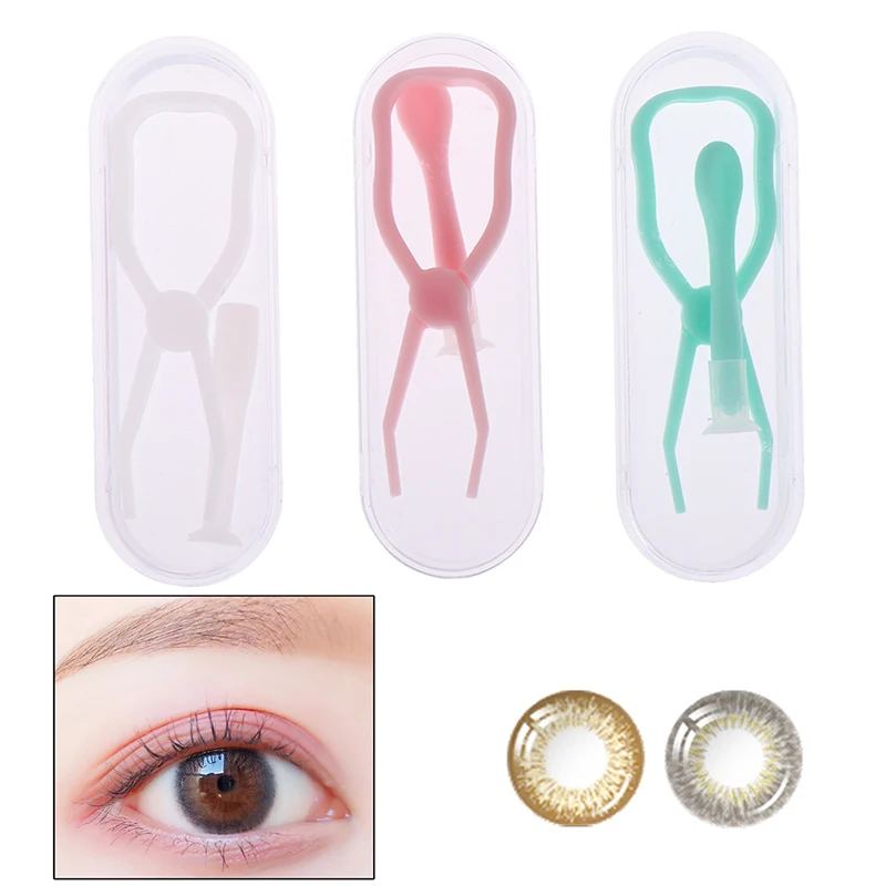 

2 Pcs Handy Silicone Contact Lenses Small Suction Cups Stick For Mini Contact Lens Inserter Remover Tool Portable