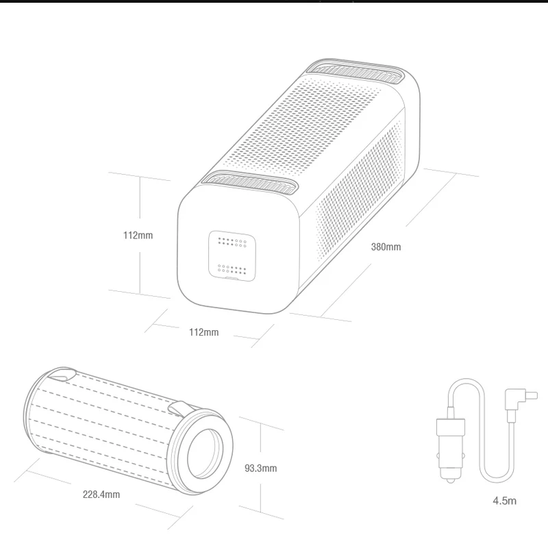 Автомобильный очиститель воздуха Xiaomi для очистки воздуха автомобиля, удаляет формальдегид, дымка, очистители, интеллектуальное домашнее Дистанционное приложение