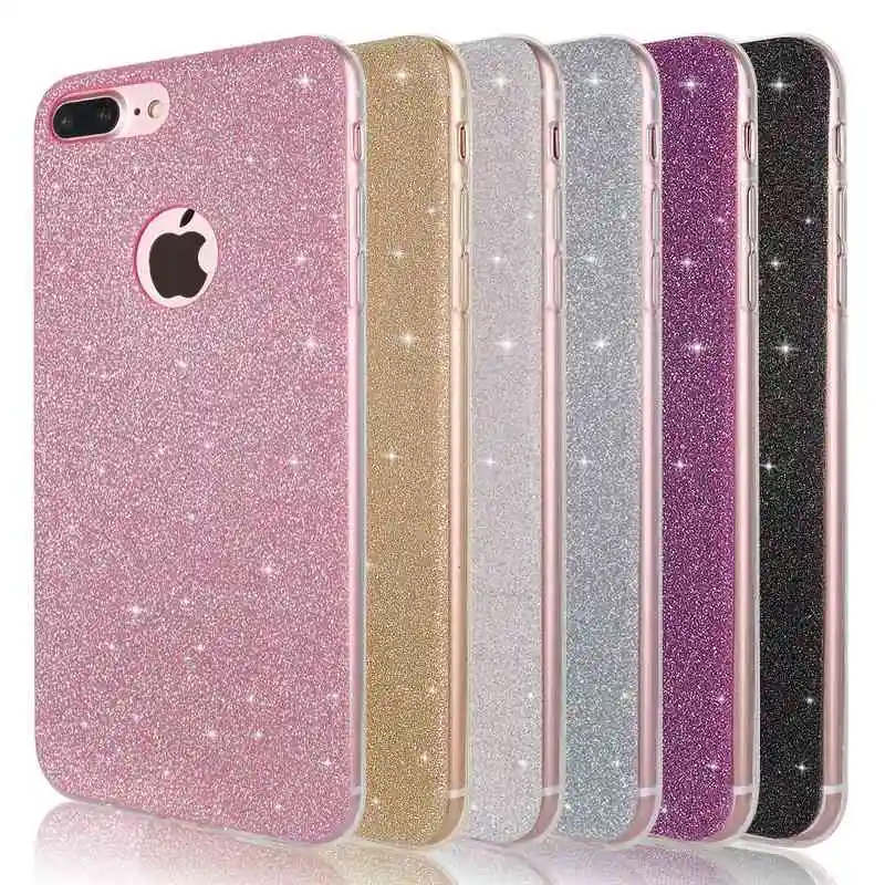 

Case for iphone XS MAX 7 8 Plus x 10 XR 6 6s Ten Fashion Shinning Glitter Bling Soft TPU Back Cover