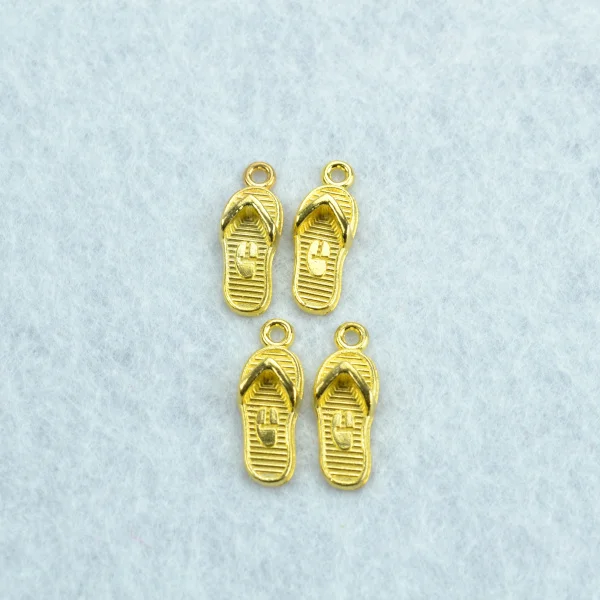 15Pcs Filigree Alloy Cute Footprint Charm Pendant Jewelry DIY Making Crfats
