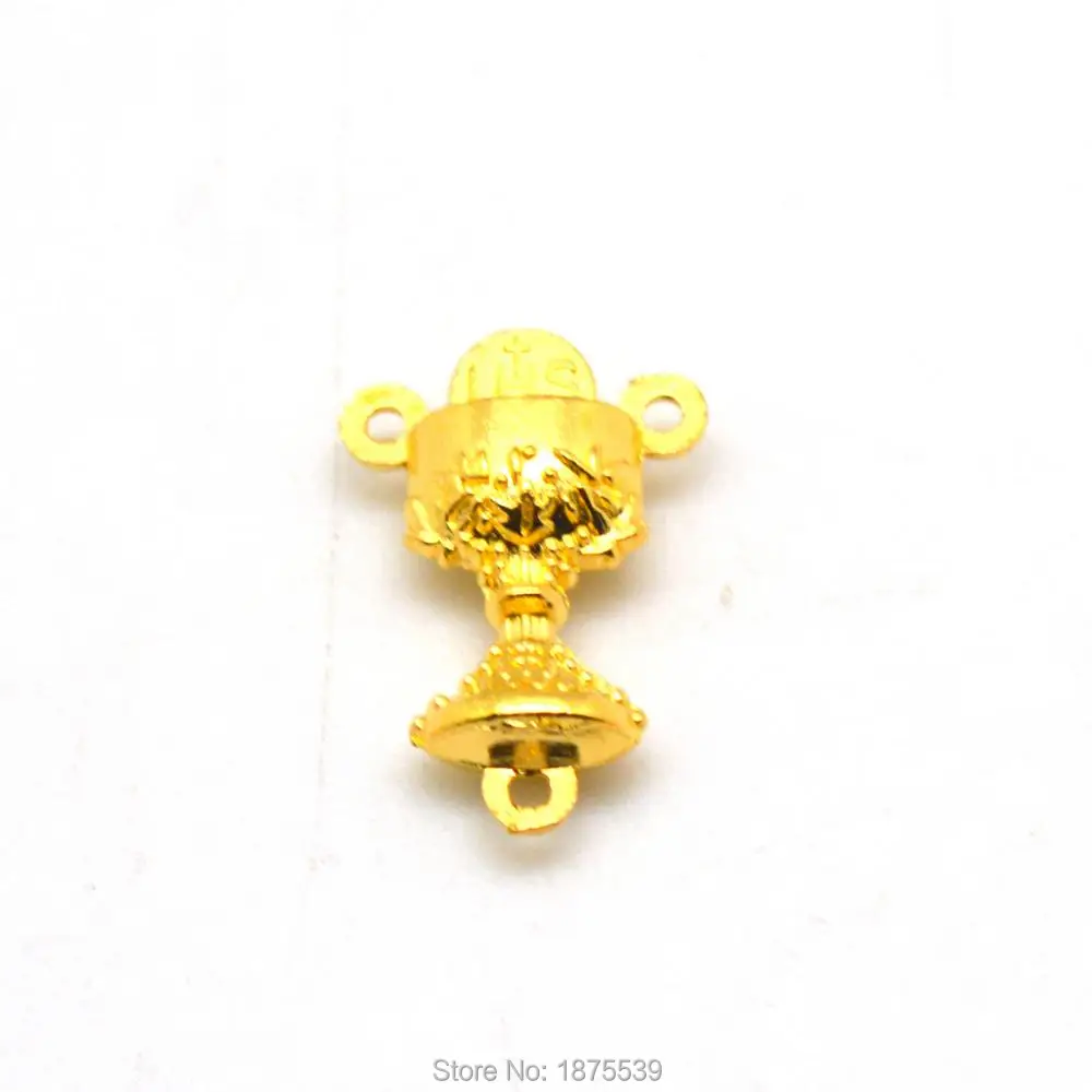 

Gold Color Holy Cup Centerpiece Used in Communion Rosary Necklace