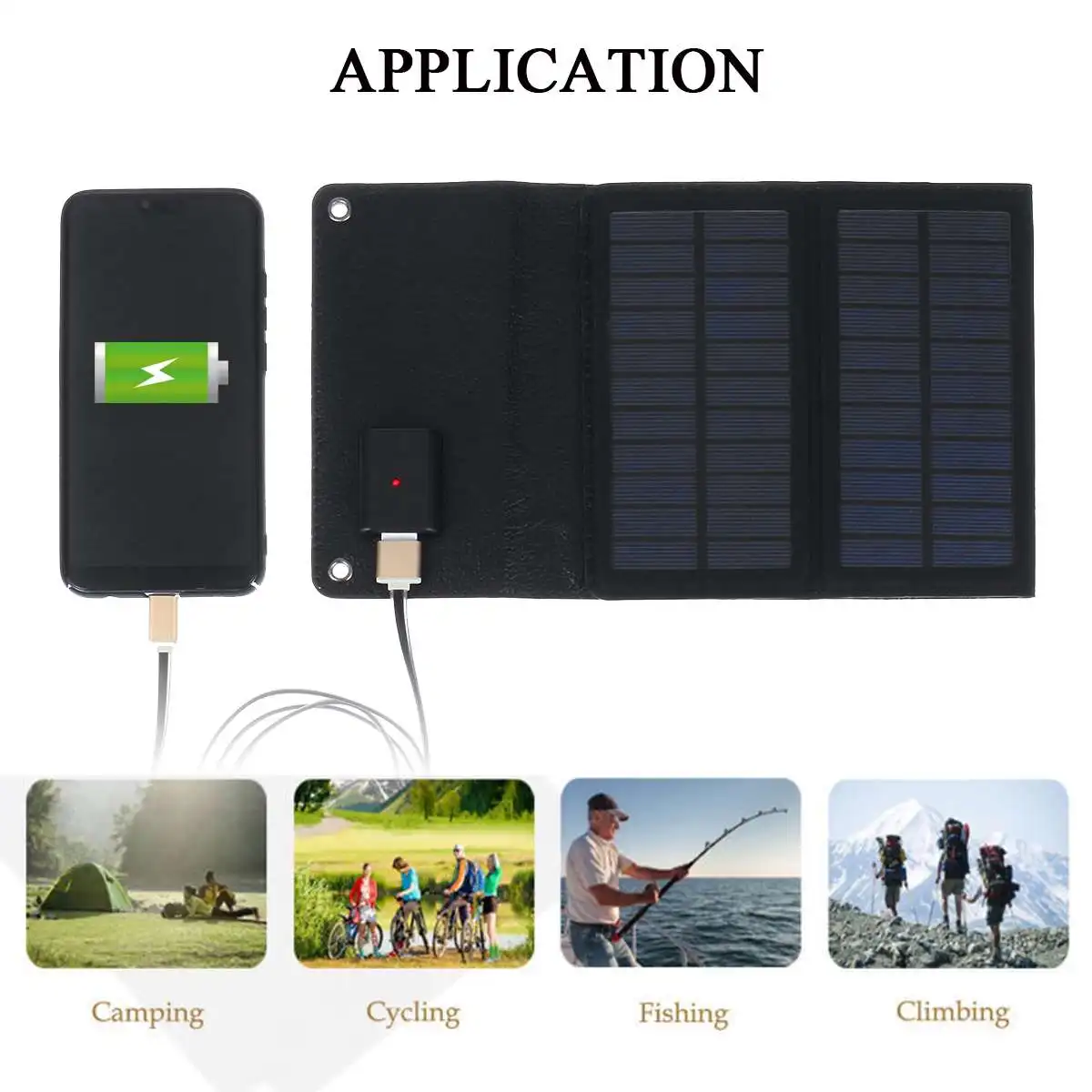 5V folding solar cells for outdoor use5