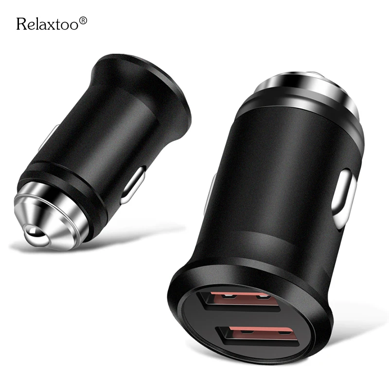 Car Charger Mini Dual usb car charger for iphone xs max samsung s9 plus Tablet Gps 5V 2A Usb charger for huawei xiaomi 8 adapter