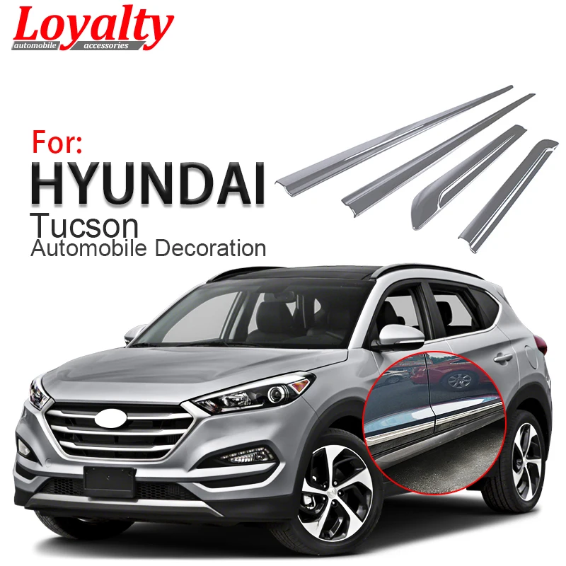 Лояльность для hyundai Tucson двери Кузова Боковая Губка Крышка отделка ABS хром автомобиль Стайлинг авто аксессуары