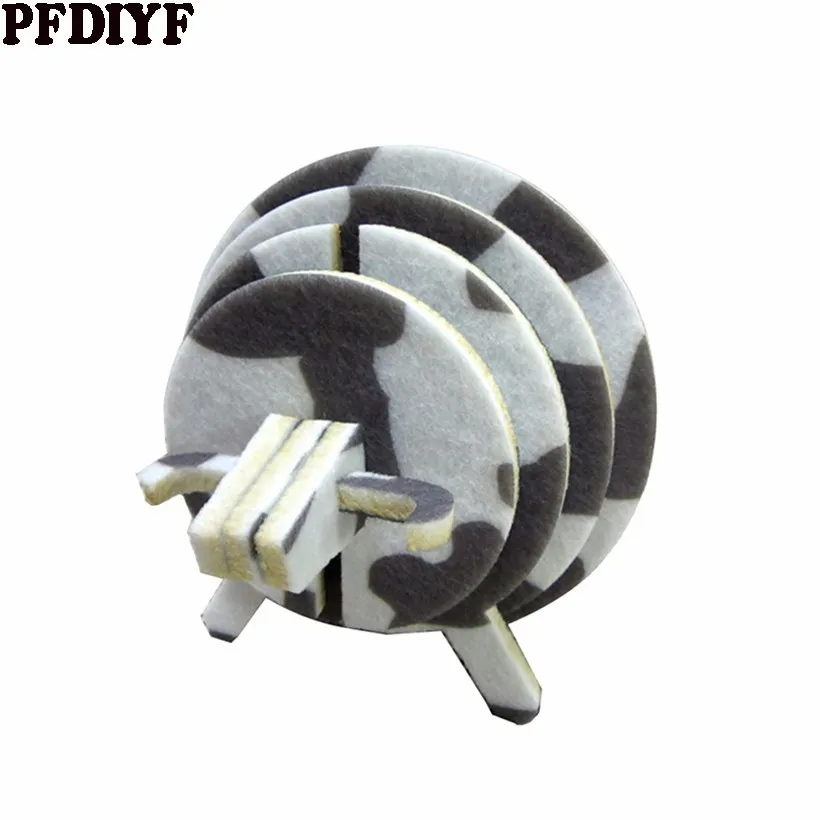 

Non-woven Sheep Shape Anti Slip Drink Coasters Mats Insulated Round Felt Cup Bowl mat Home/Office Decor Creative Gift